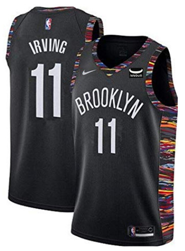 Men's Brooklyn Nets #11 Kyrie Irving Black Stitched Basketball Jersey